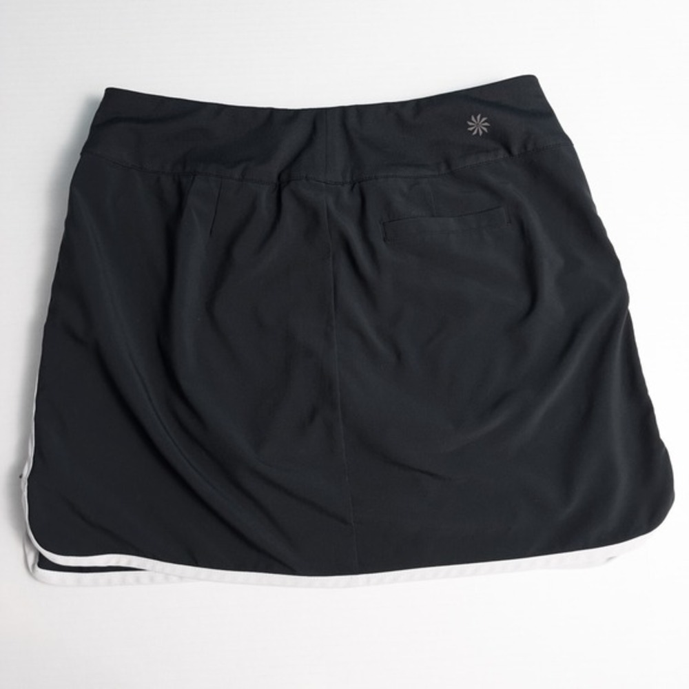 Athleta Swift Zip Skort Size 6 Black White Floral Tennis Pickleball Golf 819678 - Picture 2 of 16